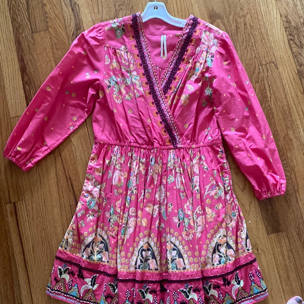 Fun, colorful dress. Great for vacation. By Anthropologie. Hand beading.